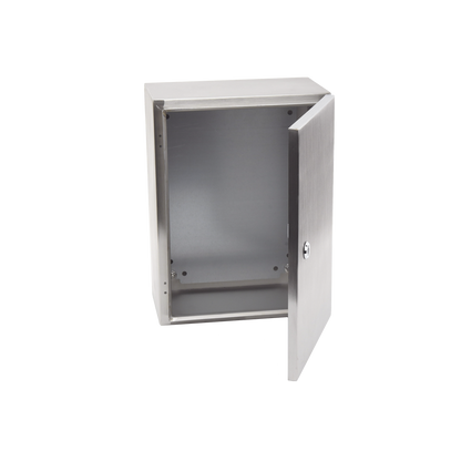 Gabinete de Acero Inoxidable IP66 Uso en Intemperie (300 x 400 x 200 mm) con Placa Interna Galvanizada.