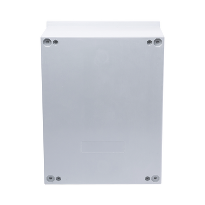 Gabinete de Poliéster IP65 Uso en Intemperie (300 x 400 x 200 mm) con Placa Trasera Interior de Plástico (Incluye Chapa y Llave).