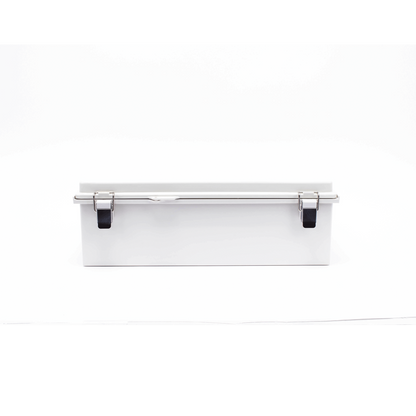 Gabinete de Plástico ABS, Uso en Intemperie IP66 (350 x 460 x 160 mm) Cierre por Broche Inoxidable y Permite Cerrado con Candado y Llave (Perno 5mm) No Incluido