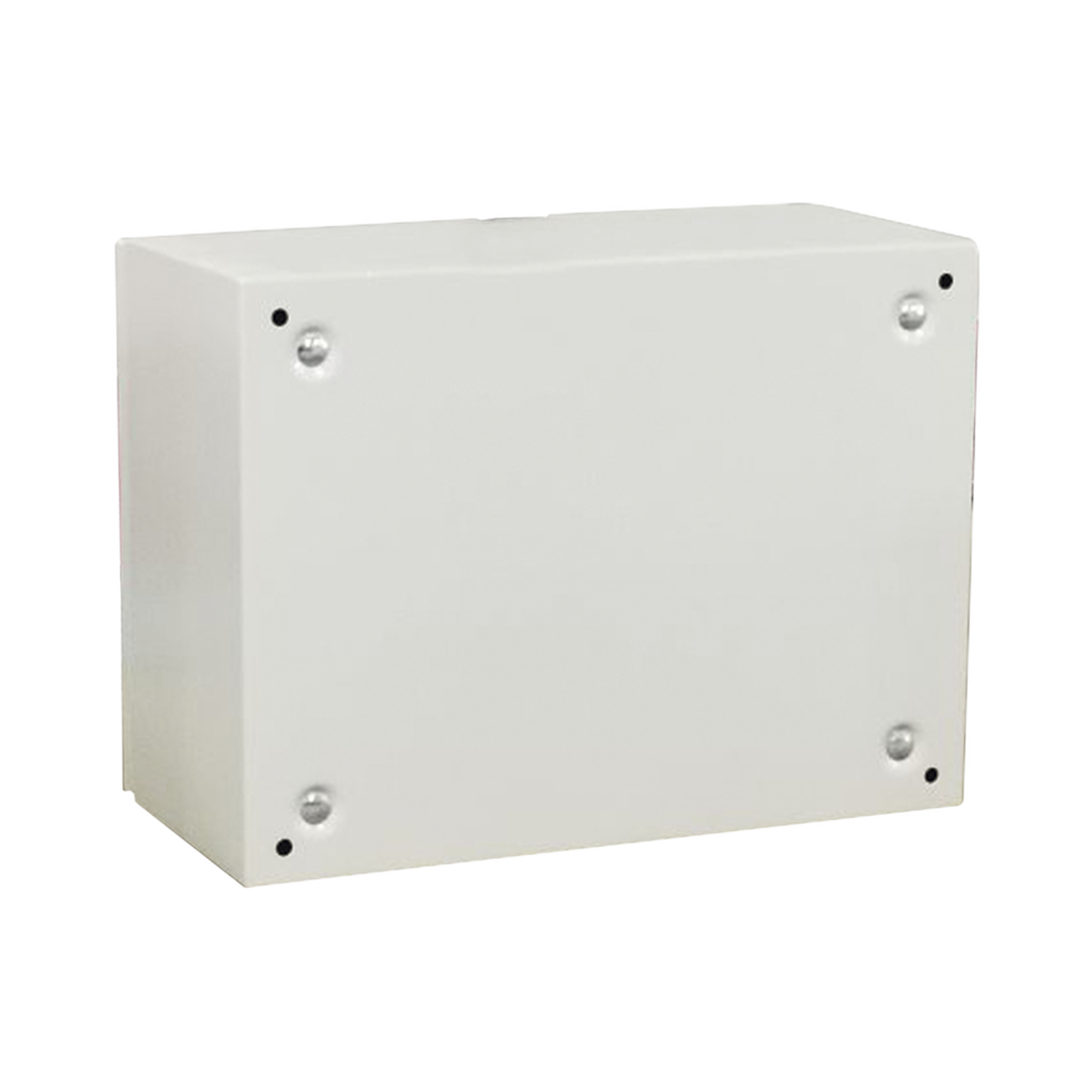 Gabinete de Acero IP66 Uso en Intemperie (400 x 300 x 300 mm) con Placa Trasera Interior Metálica y Compuerta Inferior Atornillable (Incluye Chapa y Llave T). Ideal para Centros de Carga y Tableros de Control.