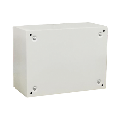 Gabinete de Acero IP66 Uso en Intemperie (400 x 300 x 300 mm) con Placa Trasera Interior Metálica y Compuerta Inferior Atornillable (Incluye Chapa y Llave T). Ideal para Centros de Carga y Tableros de Control.