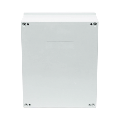 Gabinete de Poliéster IP65 Uso en Intemperie (400 x 500 x 200 mm) con Placa Trasera Interior de Plástico (Incluye Chapa y Llave).