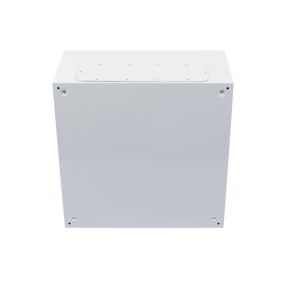 Gabinete de Acero IP66 Uso en Intemperie (600 x 600 x 300 mm) con Placa Trasera Interior Metálica y Compuerta Inferior Atornillable (Incluye Chapa y Llave T).