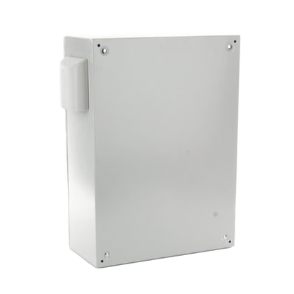 Gabinete Ventilado de Acero IP55 Uso en Exterior (600 x 800 x 300 mm) con Placa Trasera Interior Metálica y Compuerta Inferior Atornillable. Incluye Ventilador, Ventilas, filtros, Chapas y Llave T.