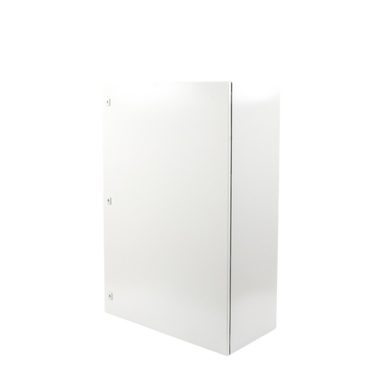 Gabinete de Acero IP66 Uso en Intemperie (800 x 1200 x 400 mm) con Placa Trasera Interior Metálica y Compuerta Inferior Atornillable (Incluye Chapa y Llave).