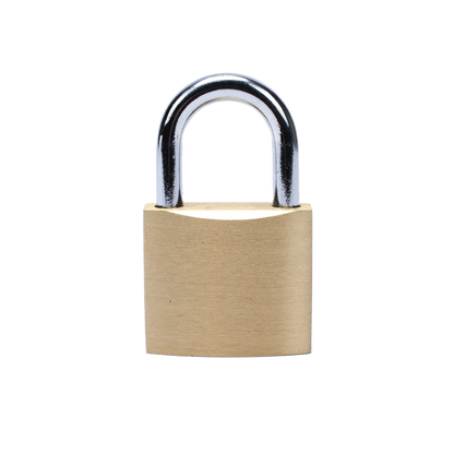 Candado de Latón Cuerpo 40 x 40 mm Con 3 Llaves. Diam. de Perno: 6.2 mm