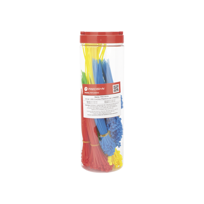 Kit de 1000 Cinchos Plásticos de 4 Diferentes Medidas y Colores