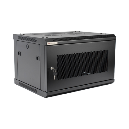 Gabinetes PRECISION, Con Puerta Perforada, de 19in, 6UR, 450mm de Profundidad, Color Negro