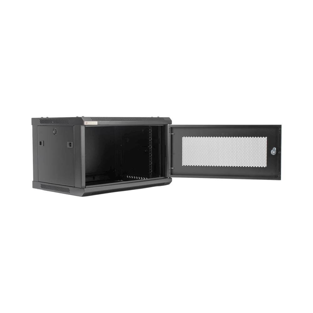 Gabinetes PRECISION, Con Puerta Perforada, de 19in, 6UR, 450mm de Profundidad, Color Negro