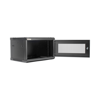 Gabinetes PRECISION, Con Puerta Perforada, de 19in, 6UR, 450mm de Profundidad, Color Negro