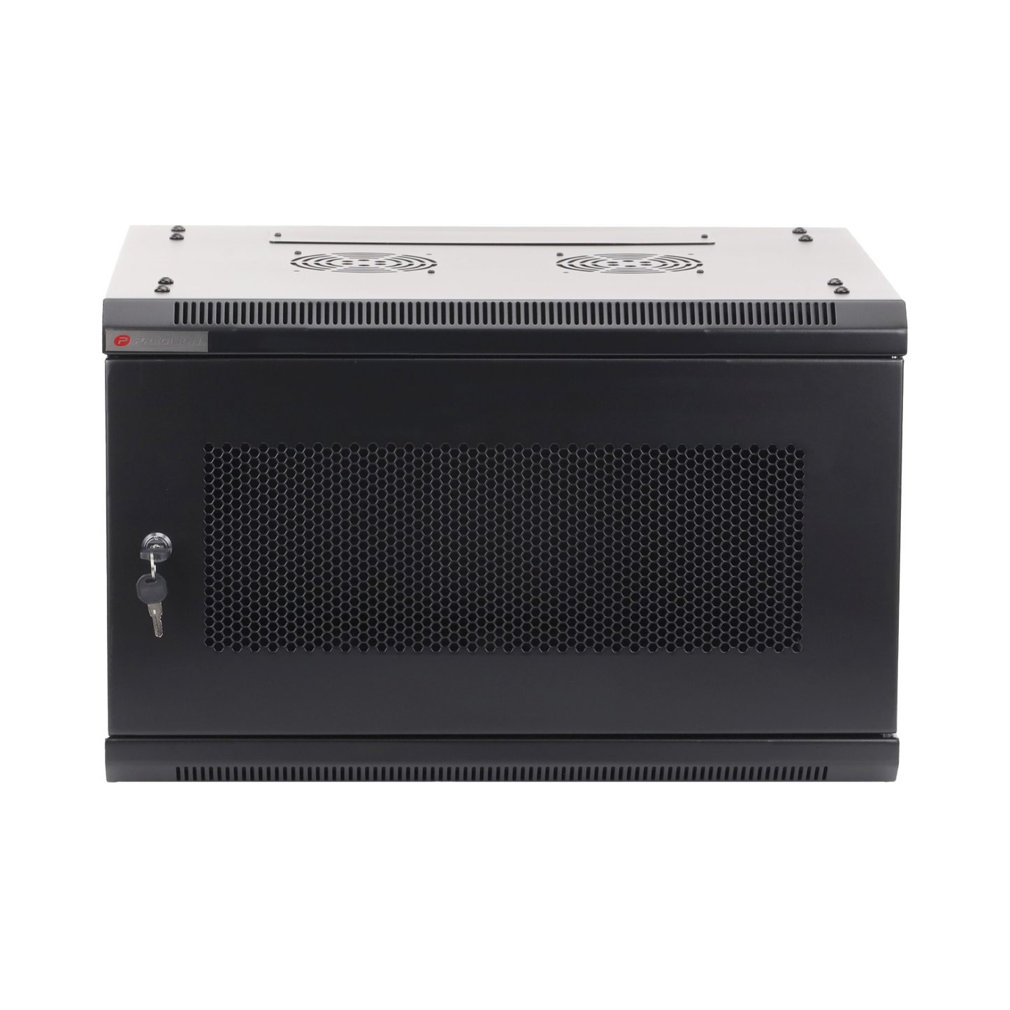 Gabinetes PRECISION, Con Puerta Perforada, de 19in, 6UR, 450mm de Profundidad, Color Negro