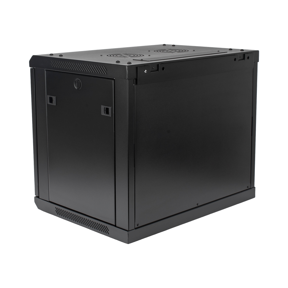 Gabinete PRECISION, Con Puerta Perforada, de 19in, 9UR, 450mm de Profundidad, Color Negro