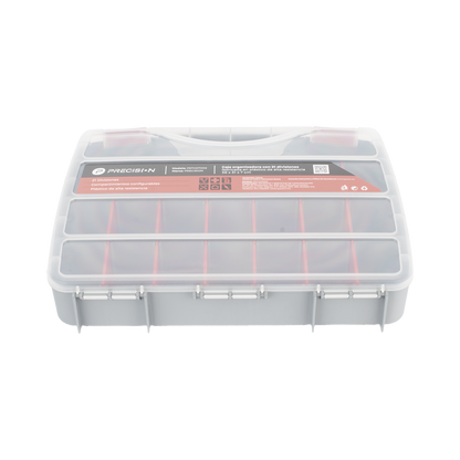 Caja Organizadora con 21 Divisiones Fabricada en Plástico de Alta Resistencia de 38x31x7 cm.