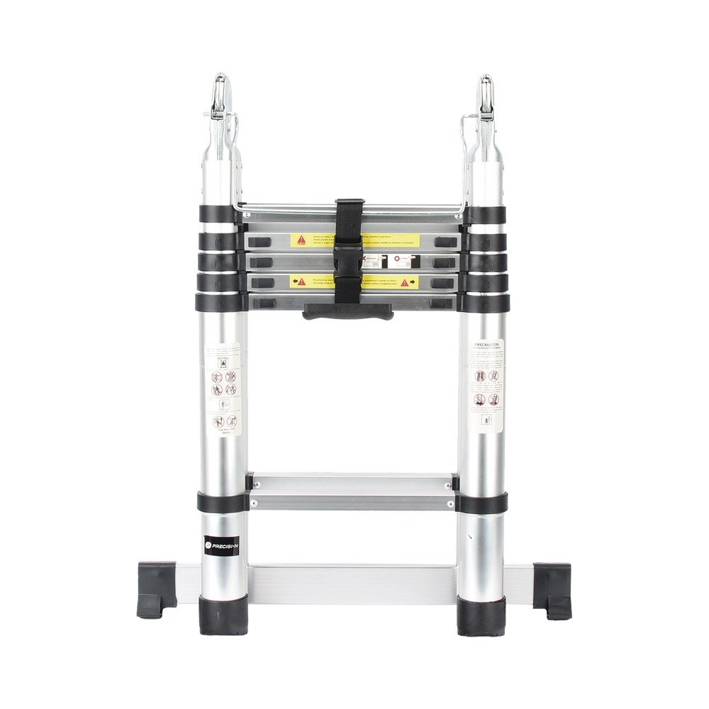Escalera Telescópica de Aluminio Tipo Tijera de 1.9 + 1.9 Metros de Altura