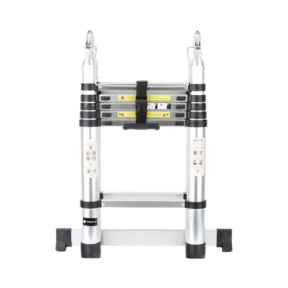 Escalera Telescópica de Aluminio Tipo Tijera de 1.9 + 1.9 Metros de Altura