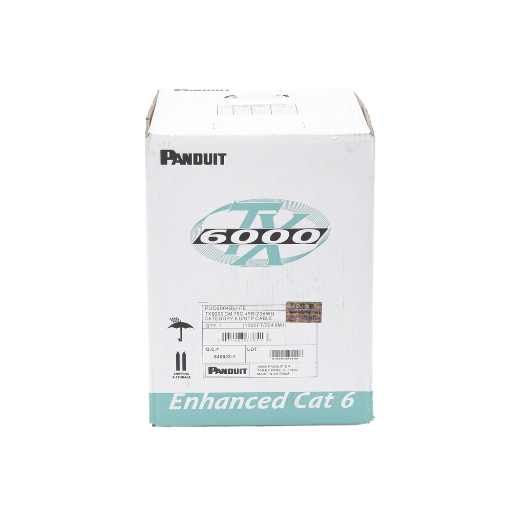 Bobina de Cable UTP 305 Metros (1000 Pies) de Cobre, TX6000? PanNet, Reelex, Azul, Categor�a 6 Mejorado (23 AWG), PVC (CM), de 4 Pares