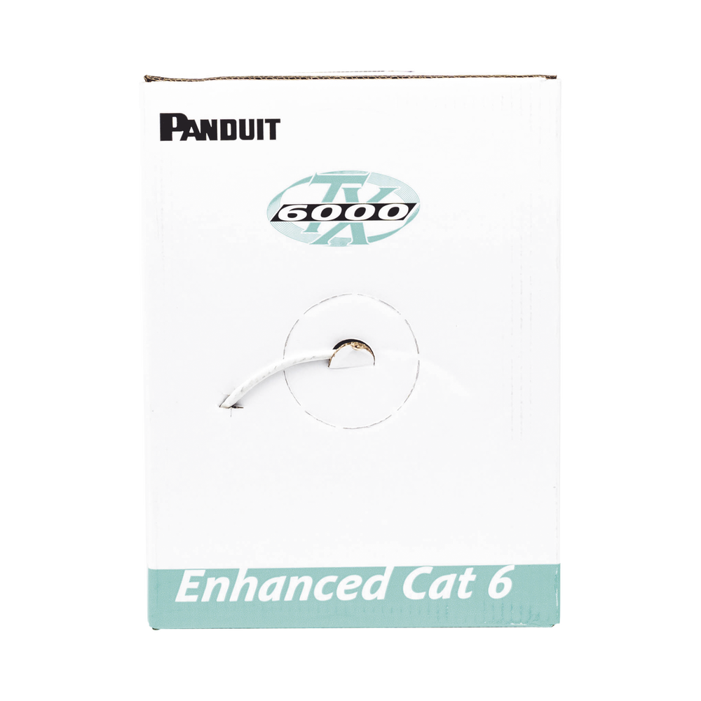Bobina de Cable UTP 305 Metros (1000 Pies) de Cobre, TX6000™ PanNet, Reelex, Gris, Categoría 6 Mejorado (23 AWG), PVC (CMR, Riser), de 4 Pares