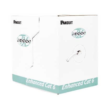 Bobina de Cable UTP 305 Metros (1000 Pies) de Cobre, TX6000™ PanNet, Reelex, Gris, Categoría 6 Mejorado (23 AWG), PVC (CMR, Riser), de 4 Pares