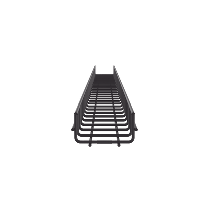 Charola Wire Basket de 12 in (304 mm) de Ancho, 2 in (50 mm) de Alto, 3 m de Largo, Hasta 209 Cables Cat6, Color Negro
