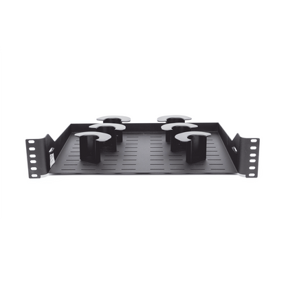 Charola Ventilada Para Administración de Cable en Racks o Gabinetes, con 6 Postes para Control de Holgura, de 19in, 2 UR, Color Negro