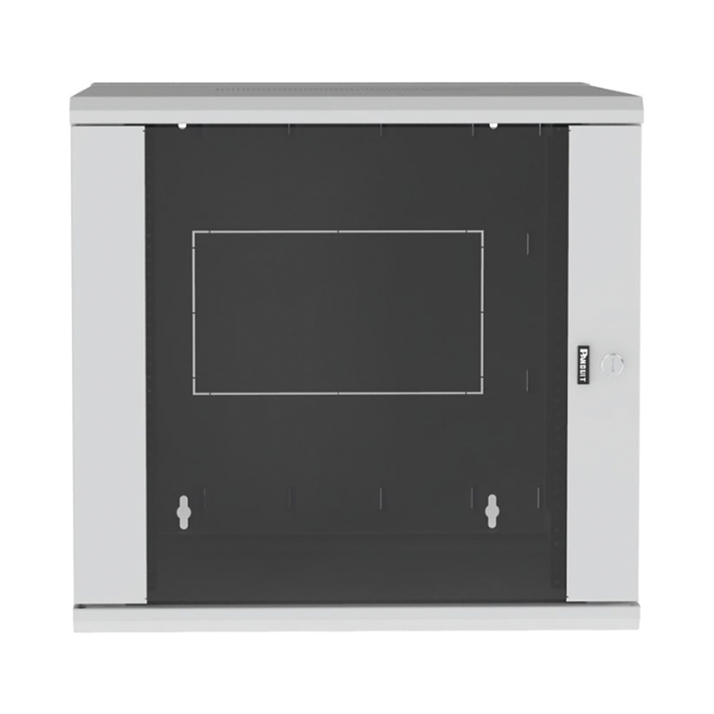 Gabinete PanZone de Montaje en Pared, de 19in, Puerta con Ventana de Seguridad, 12 UR, 762mm de Profundidad, Color Blanco