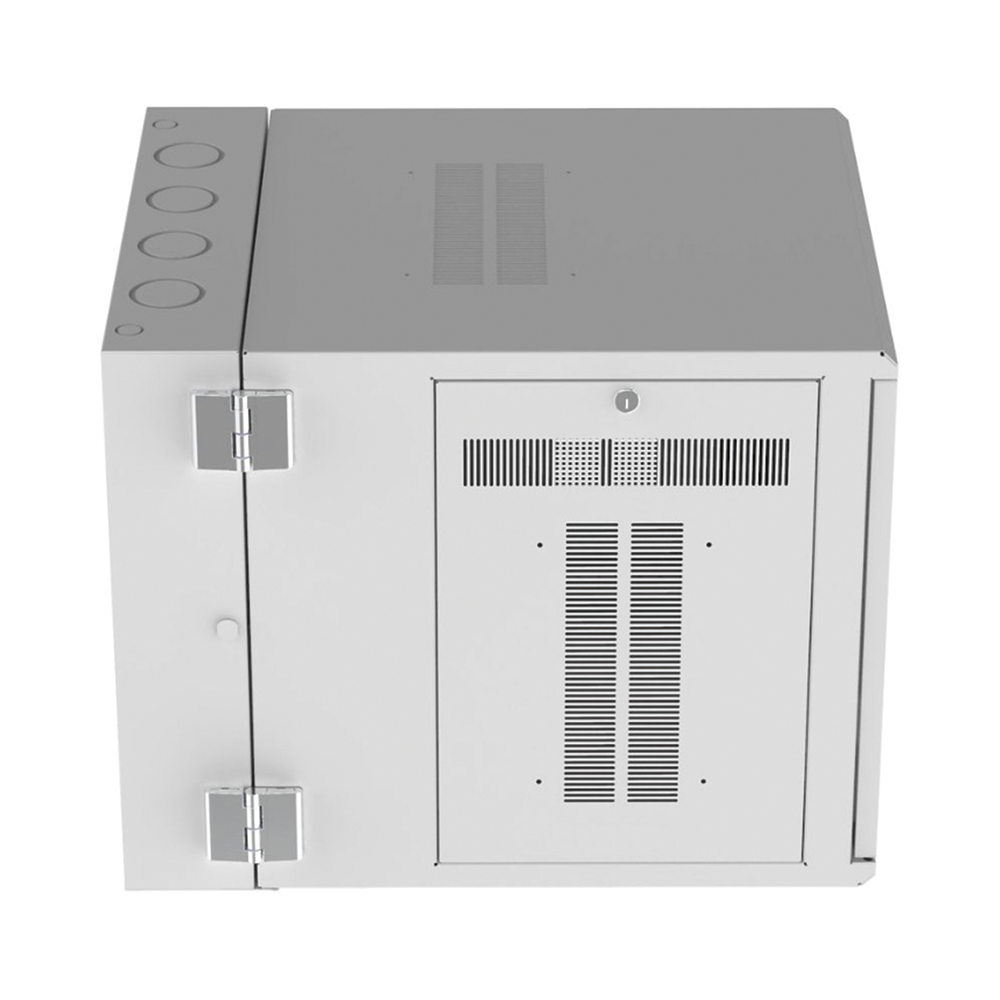 Gabinete PanZone de Montaje en Pared, de 19in, Puerta con Ventana de Seguridad, 12 UR, 762mm de Profundidad, Color Blanco