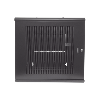Gabinete PanZone de Montaje en Pared, de 19in, Puerta Ventilada, 12 UR, 635mm de Profundidad, Color Negro