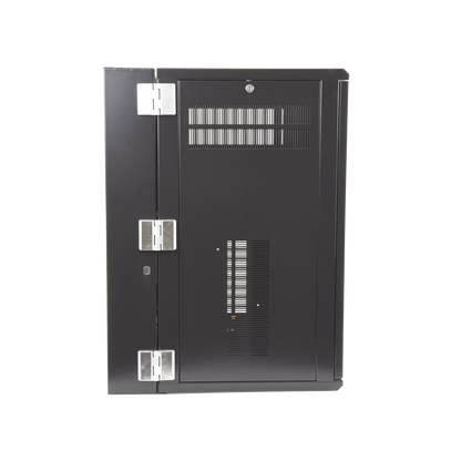 Gabinete PanZone de Montaje en Pared, de 19in, Puerta Ventilada, 18 UR, 635mm de Profundidad, Color Negro