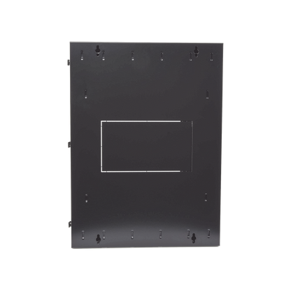 Gabinete PanZone de Montaje en Pared, de 19in, Puerta con Ventana de Seguridad, 18 UR, 635mm de Profundidad, Color Negro