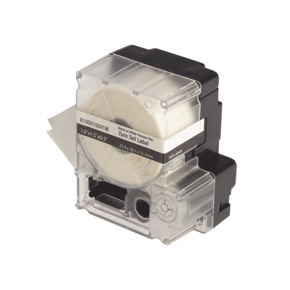 Casete de 100 Etiquetas Autolaminadas Turn-Tell, con Rotación para Mejor Visibilidad, para Cables de Redes de Cobre o Fibra Óptica, de 5.5 a 7.1 mm (0.22 a 0.28 pulgadas) de Diámetro