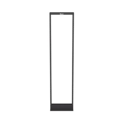 Rack de Dos Postes Estándar de 19 in, Rieles Numerados y Roscados #12-24, Fabricado en Aluminio, 45 Unidades de Rack, Color Negro