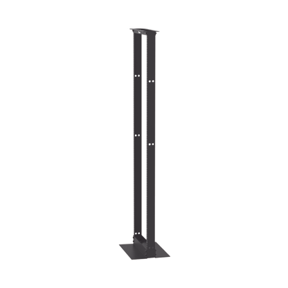 Rack de Dos Postes Estándar de 19 in, Rieles Numerados y Roscados #12-24, Fabricado en Aluminio, 45 Unidades de Rack, Color Negro