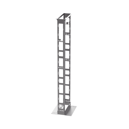 Rack de Dos Postes Estándar de 19 in, Rieles Numerados y Roscados #12-24, 6 in de Profundidad, Fabricado en Acero, 45 Unidades de Rack, Color Negro