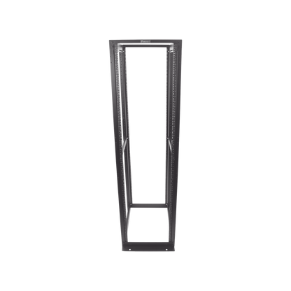 Rack de Cuatro Postes Estándar de 19", Rieles Numerados y Roscados #12-24, Profundidad Máxima de 30 in, 45 Unidades de Rack, Color Negro