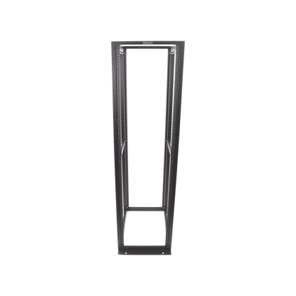 Rack de Cuatro Postes Estándar de 19", Rieles Numerados y Roscados #12-24, Profundidad Máxima de 30 in, 45 Unidades de Rack, Color Negro