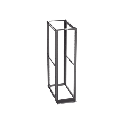 Rack de Cuatro Postes Estándar de 19", Rieles Con Orificio Para Tuerca Enjaulada, Profundidad Máxima de 41.5 in, 45 Unidades de Rack, Color Negro