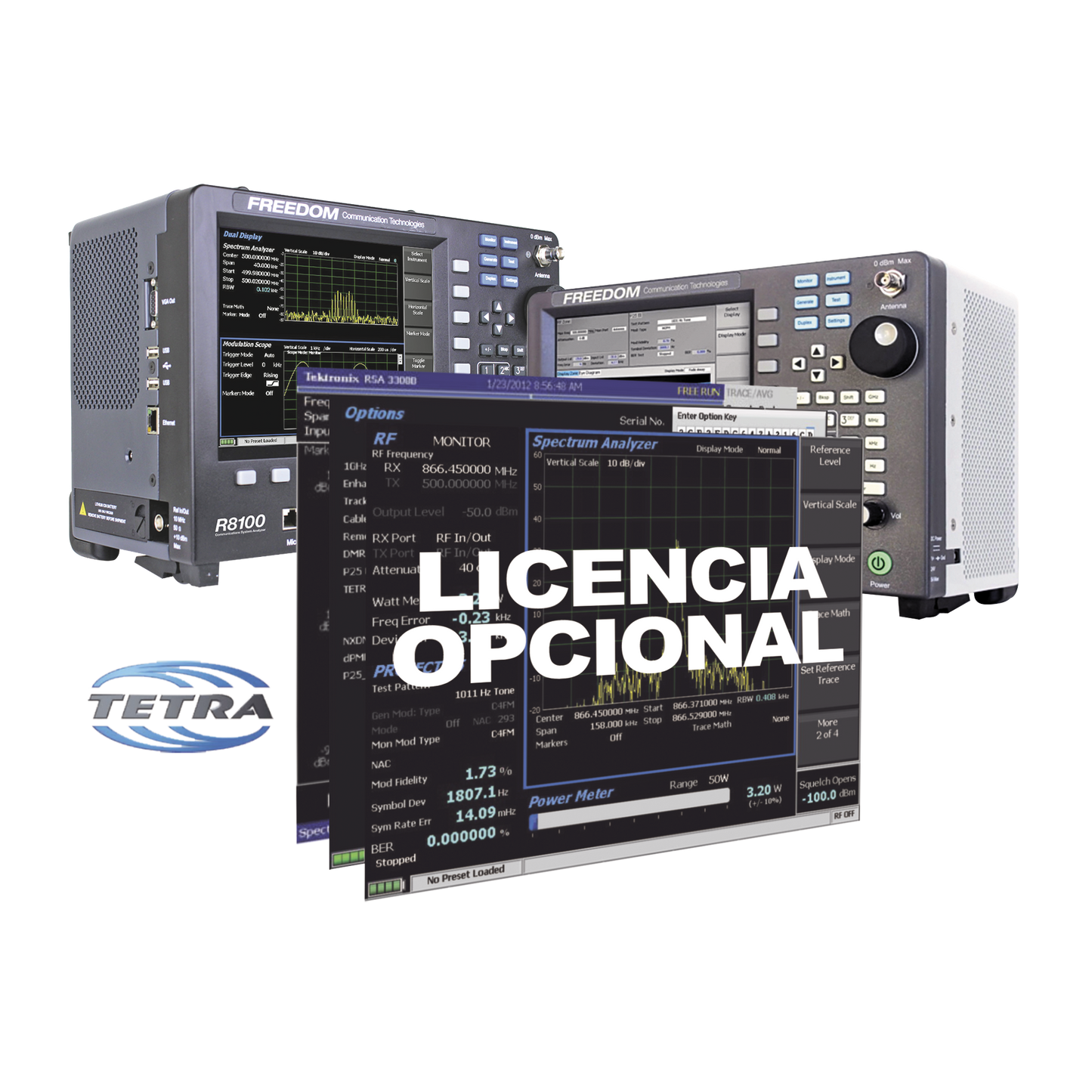 Opción de Software TETRA TMO Subscriber Test en R8000 /R8100.