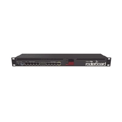 Router Board, CPU 1 Núcleo, 5 Puertos Gigabit, 5 Puertos Fast, 1 Puerto SFP, Licencia Nivel 5 y montaje en Rack