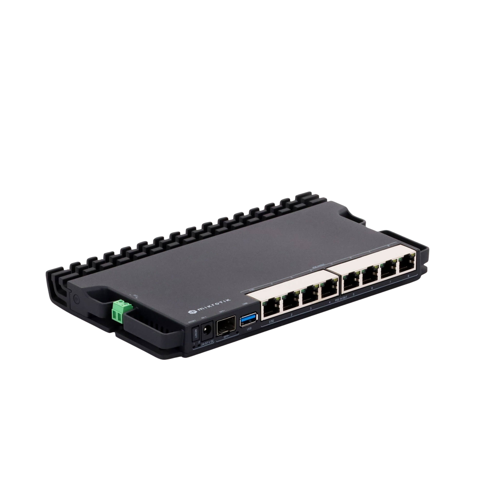 RB5009UPr+S+IN 8 puertos PoE in/out, 1 SFP+, Solo RouterOS v7