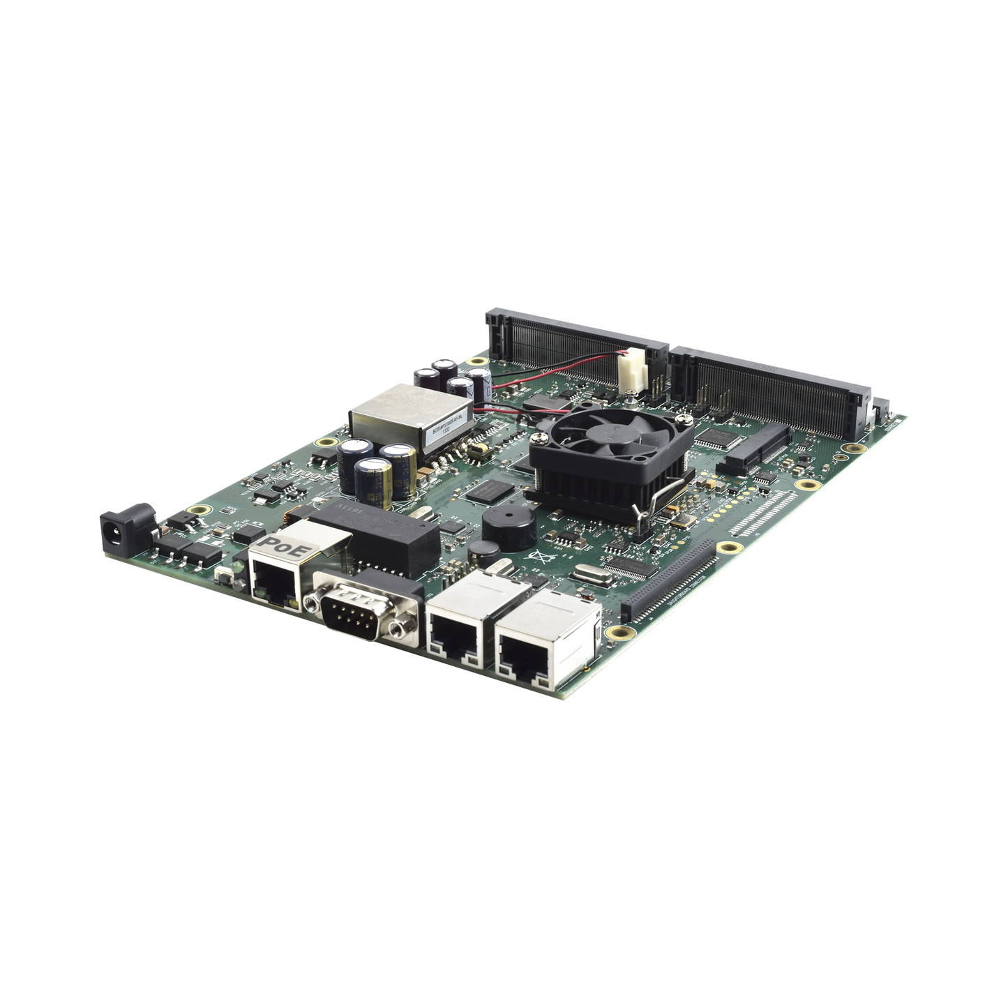 (RB800) RouterBOARD, 3 puertos Gigabit, 4 ranuras miniPCI de expansión  para ofrecer un MIMO 8x8
