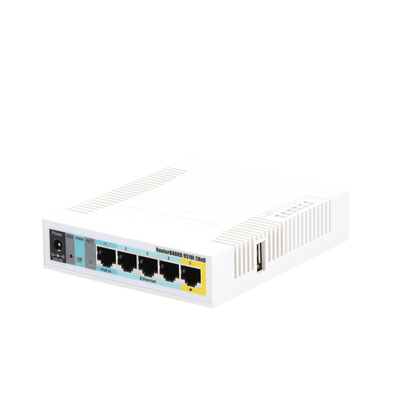 (hAP Lite) 4 Puertos Fast Ethernet y  Wi-Fi 2.4 GHz 802.11 b/g/n