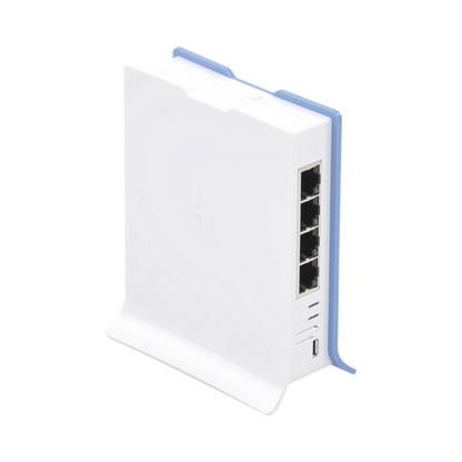 (hAP lite TC) 4 Puertos Fast Ethernet, Wi-Fi 2.4 GHz 802.11 b/g/n y base tipo Torre