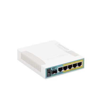 (hEX PoE) Routerboard 5 puertos Gigabit Ethernet PoE 802.3at, 1 Puerto USB