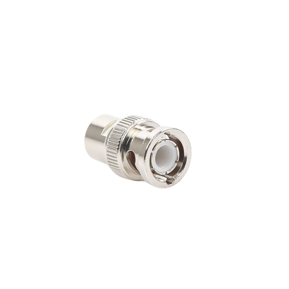 Conector BNC Macho de Rosca para Cable LP-142, RG-58/U, RG-142/U, Níquel, Oro, Delrin. .