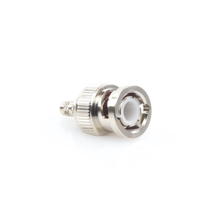 Conector BNC Macho de Anillo Plegable para Cable LP-195, LP-142, LMR-195, RG-58/U, RG-142/U, Níquel/ Oro/ Delrin.