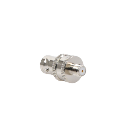 Adaptador en Línea de Conector BNC Hembra a SMA Hembra Corto / Celulares Motorola, Níquel/ Oro/ Teflón.