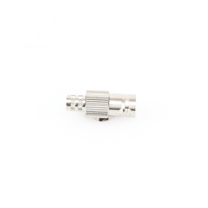 Conector BNC Hembra de 75 Ohm, Anillo Plegable para Cable RG-6/U, Níquel/ Oro/ Teflón.