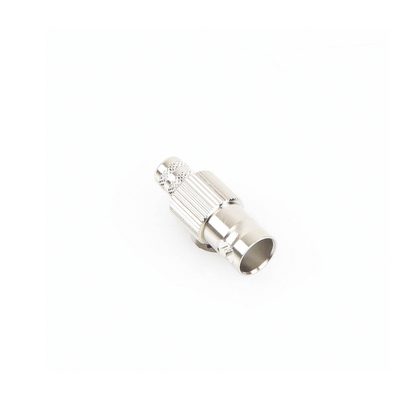 Conector BNC Hembra de 75 Ohm, Anillo Plegable para Cable RG-6/U, Níquel/ Oro/ Teflón.