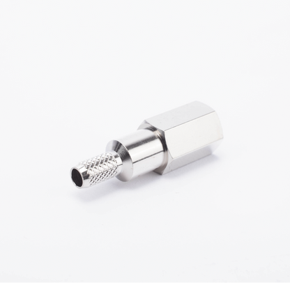 Conector FME Macho de anillo plegable para cable RG-58/U, Niquel/ Oro/ Teflón.