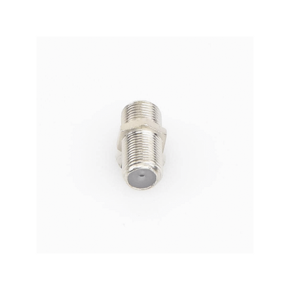 Adaptador Barril para 75 Ohm, de Conector F Hembra a F Hembra, Níquel/ Estaño/ Polietileno.